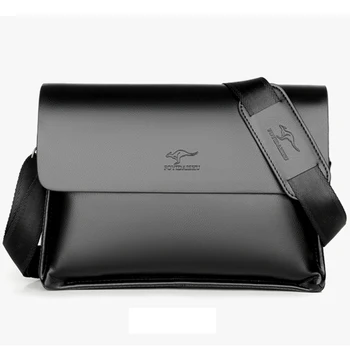 

Kangaroo Famous Brand Vintage Messenger Bag Men Leather Crossbody Bag For Men Business Shoulder Bag Summer Male Flap Travel Bag