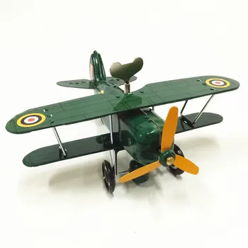 

Adult Collection Retro Wind up toy Metal Tin The plane Rotating Mechanical toy Clockwork toy figures model kids christmas gift