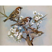 На заказ Алмазная картина eigen foto птица Цветы дерево 5d diy Мандала алмазная живопись фильмы полный квадратный/круглый дом птица балет