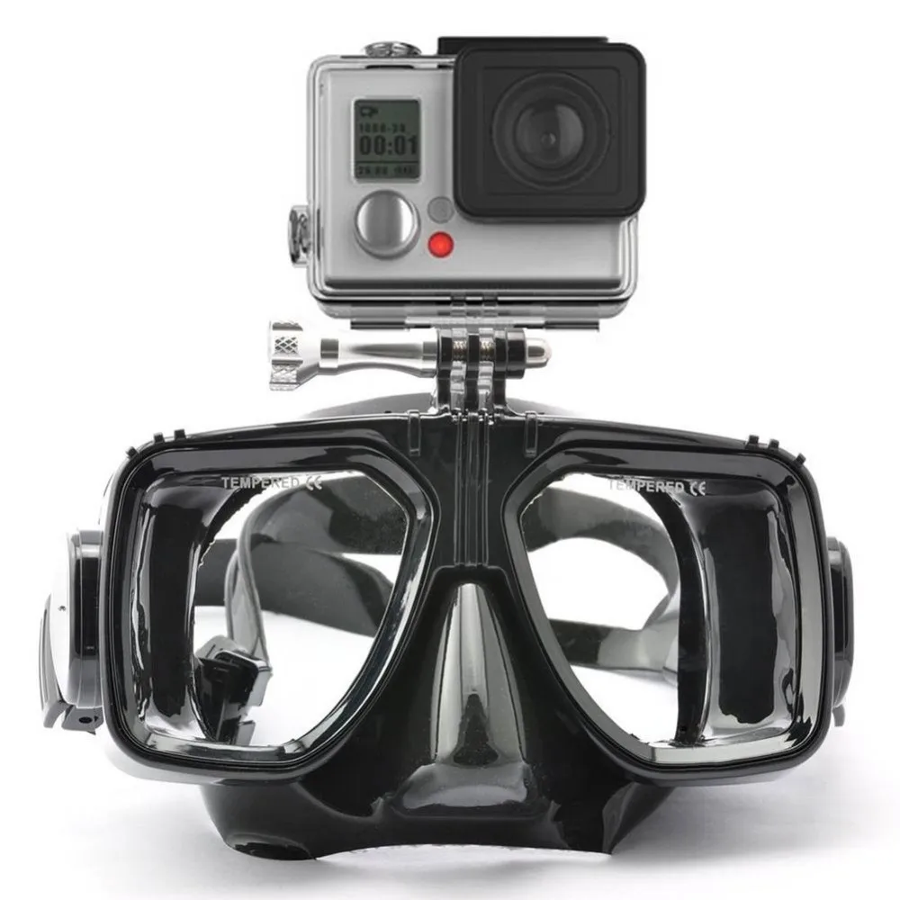 For Gopro Diving Mask Goggles Snorkel Gears Swimming Tempered Glasse