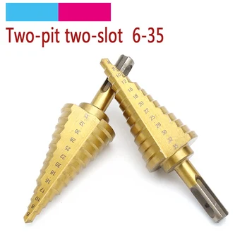 

6-35mm HSS The Pagoda Shape Triangle Shank Step Drill Bit Cone Drill Bit Hole Cutter Metal Drill Bit Cut Tool