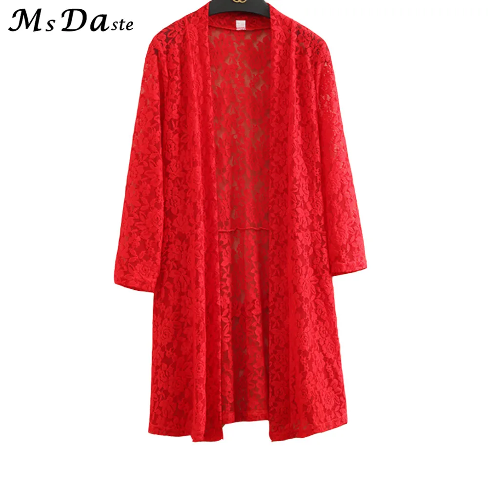 

Summer Lace Jackets Cardigans Coats Casaco Feminino Tulle Cape Jaqueta Mujer Red Pink Black Blue White Big Plus Size L~4XL 5XL