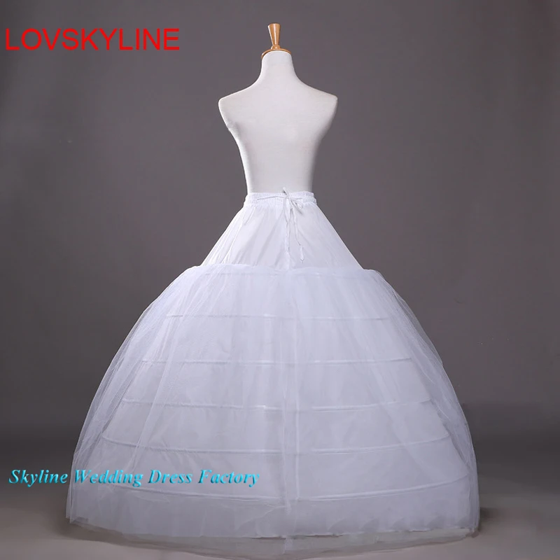 Дешевые 6 Хооп Свадебное платье свадебное платье Нижняя юбка элегантный Underskirt Кринолайн