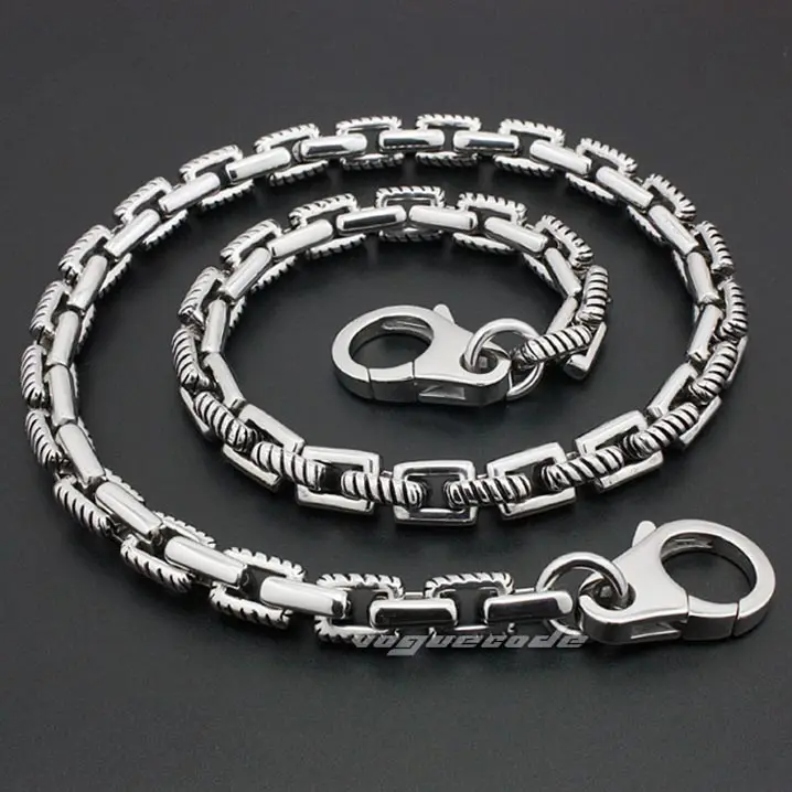 Shiny Rocker Fashion Waist Pendant Solid 316L Stainless Steel Cool Men's Biker Pedal Style Wallet Chain 5M005WC -- 14&quot~36&quot |