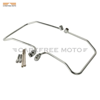 

Chrome Motorcycle Saddlebag Support Brackets Case for Harley Dyna FXD FXDB FXDC FXDL 2006-2013