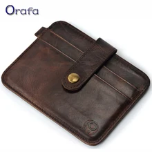 2016 New style Mini wallets hasp small purse 100% real leather vintage wallet men purses male clutch crazy horse leather