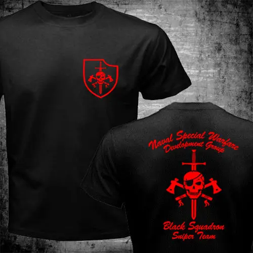 NSWDG Devgru Seal Team Six Black Squadron US Army Special Force Sniper футболка Повседневная короткая Slove