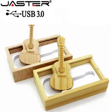 Usb флеш-накопитель 128 ГБ 3,0 флеш-накопитель 64 ГБ флеш-накопитель 32 ГБ флеш-накопитель usb 4 ГБ 8 ГБ деревянная коробка для гитары Флешка 16 ГБ 1 бесплатный подарок с логотипом на заказ