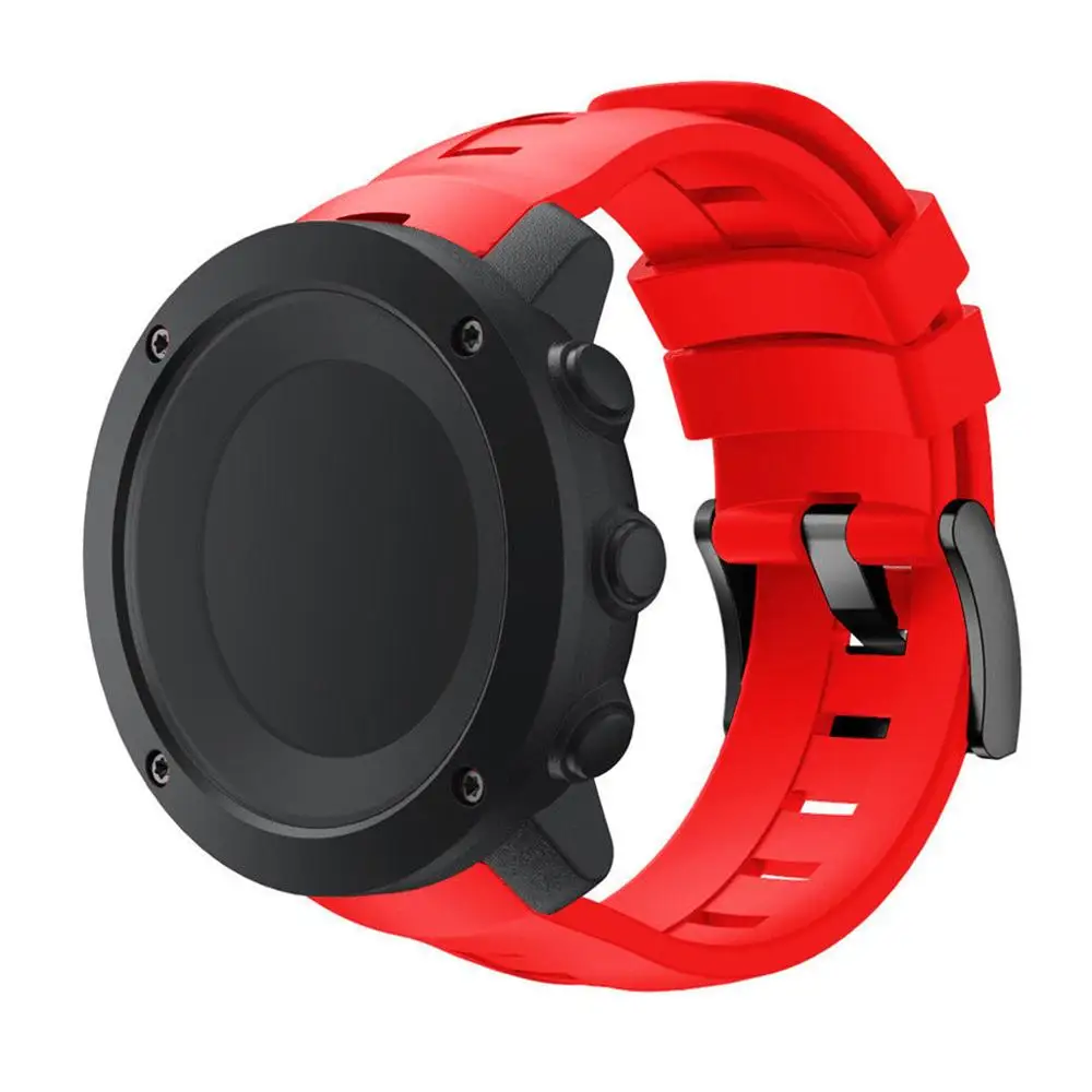 Сменные ремни силиконовый ремешок для часов Suunto Ambit3 вертикальный с металлической пряжкой - Цвет ремешка: Red