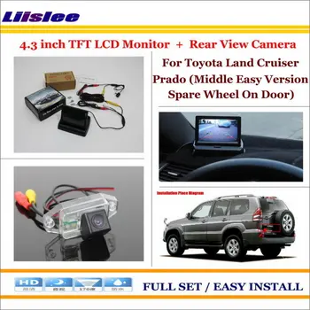 

Liislee For Toyota Land Cruiser Prado Car Reverse Rear Camera + 4.3" TFT LCD Monitor = 2 in 1 Parking System