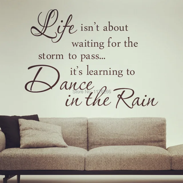99 Inspirational Quotes For Home Decor Nothing Is Impossible Pvc Inspirational Quotes Dance In The Rain Removable Wall Decals Vinyl Stickers Home Decor