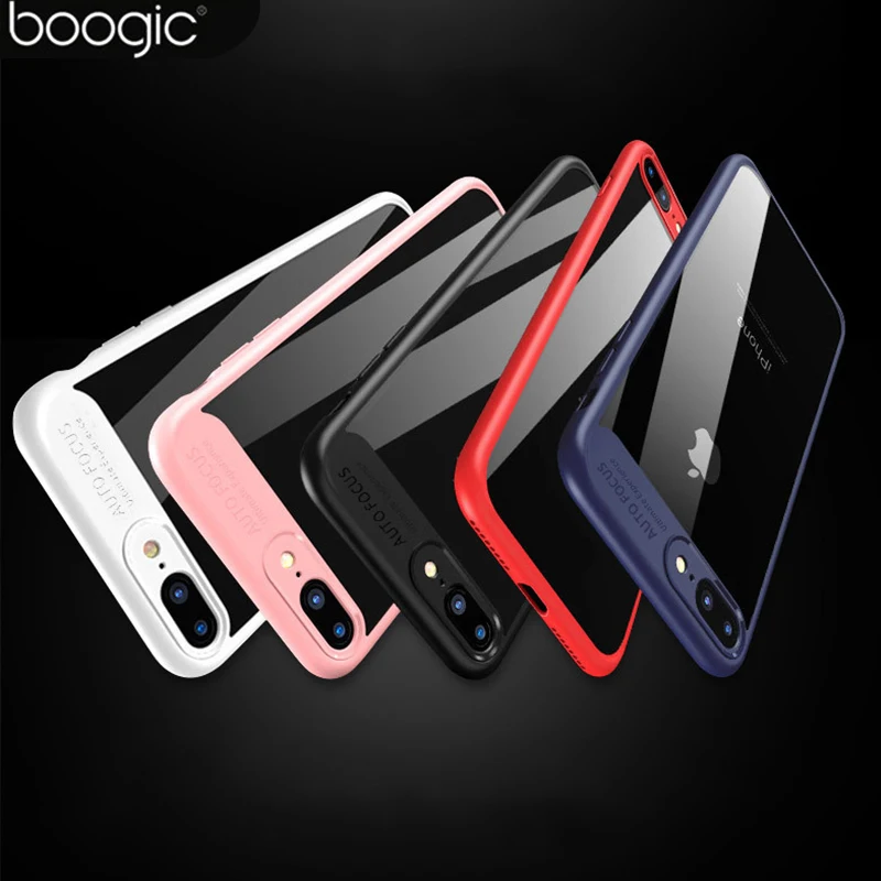

For iPhone 7 Case Full Protective Ultra Thin PC & TPU Silicone Transparent Back Cover iphone7 cases For iPhone 7 6 s 6s Plus