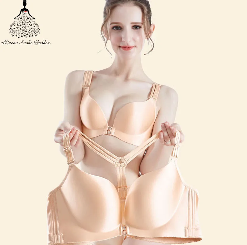 Front Closed Bras For Women Underwear Lingerie BH Plus Size 34-52 CDE Cup Wire Free Brassiere Ladies Intimates Soutien Gorge Bra