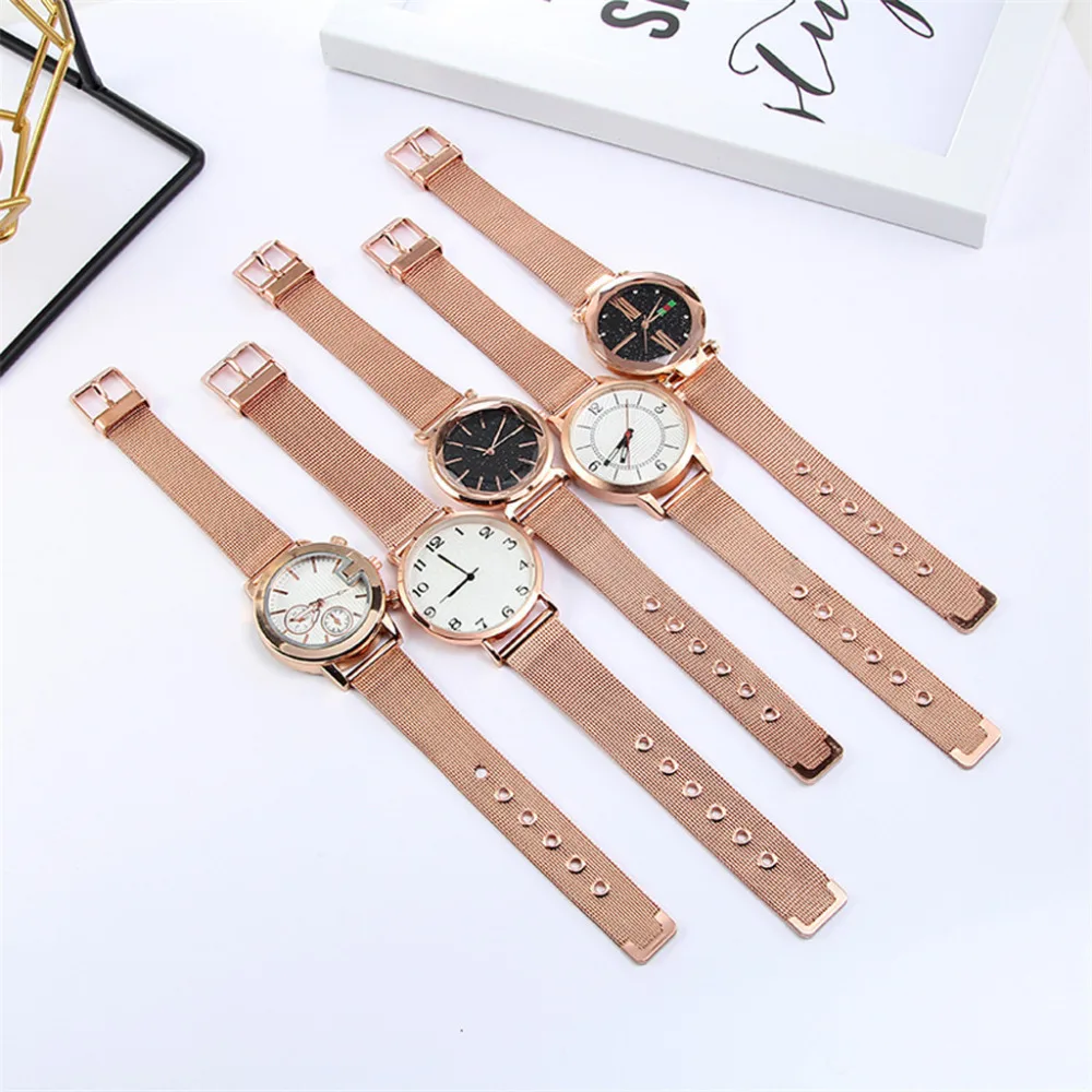 

Fashion Casual watches Womens Men GENEVA Womens Classic Quartz Stainless Steel Wrist Watch Bracelet Watches 2019 New Dress #A