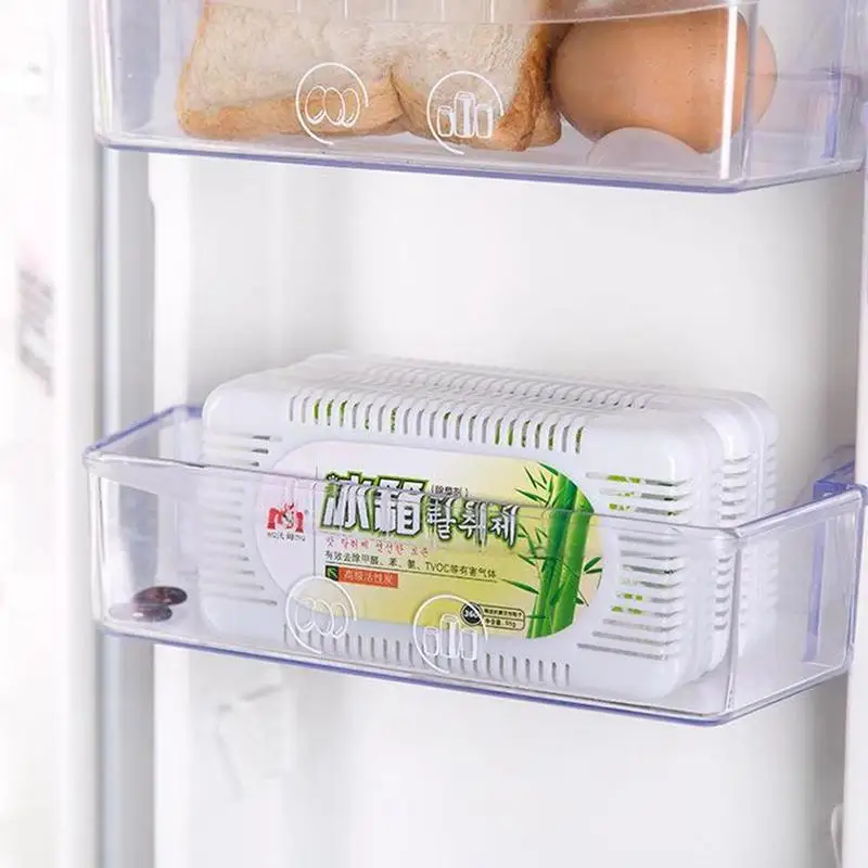 Refrigerator Smell Remover Deodorant Box Air Purifier Activated Bamboo Charcoal Refrigerator Deodorant Box Odors Smell Remover