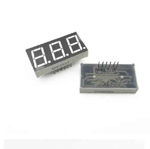 Best Offers 2 PCS 0.56 Inch 3 Digit 7 Segment Common Cathode Red Led Display