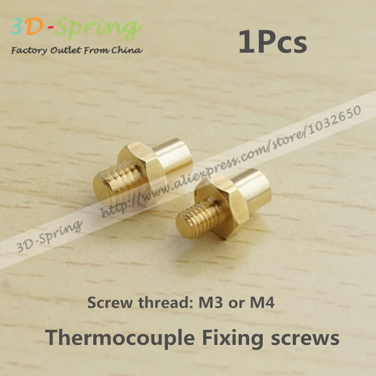 

Thermocouple Fixing Screws M3 M4 Thread for 3D Printer Heater Block Temperature Sensor Thermistor K-type Screw