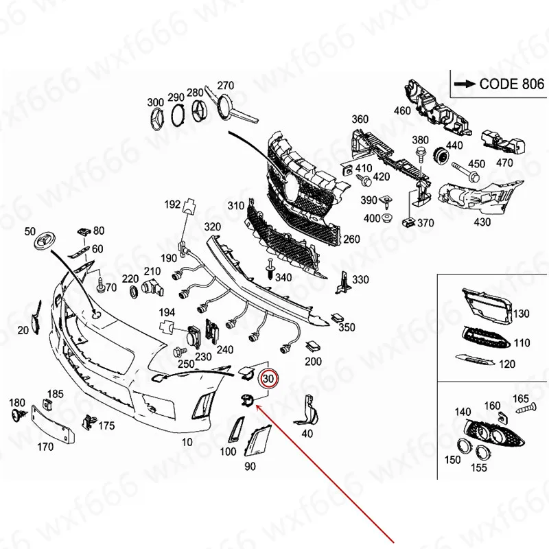 

Car Headlight spray cover Front bumper spray cover R172mer ced es-be nzSLK200 Headlight cleaning cover Headlight water slab