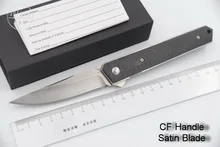 JUFULE Kwaiken ball bearing Flipper folding knife D2 61 HRC blade Titanium carbon fiber kitchen camping