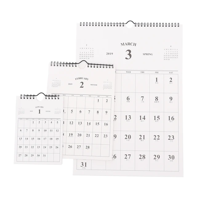 2019 simple calendar desktop wall calendar daily planner schedule simple daily planner