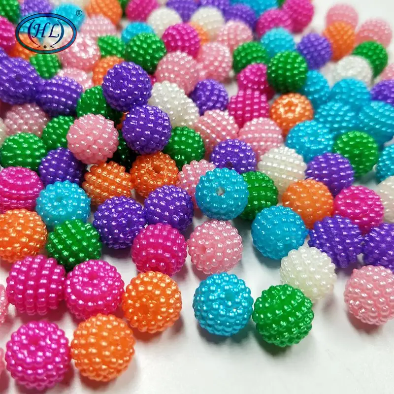 

HL 100PCS 9MM DIY Crafts ABS Loose Beads Mix Colors For Jewelry Accessories