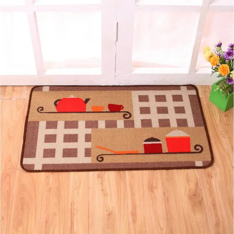 European cooking decoration Printed design 3 size Kitchen Carpets doormats Floor Mat for Living