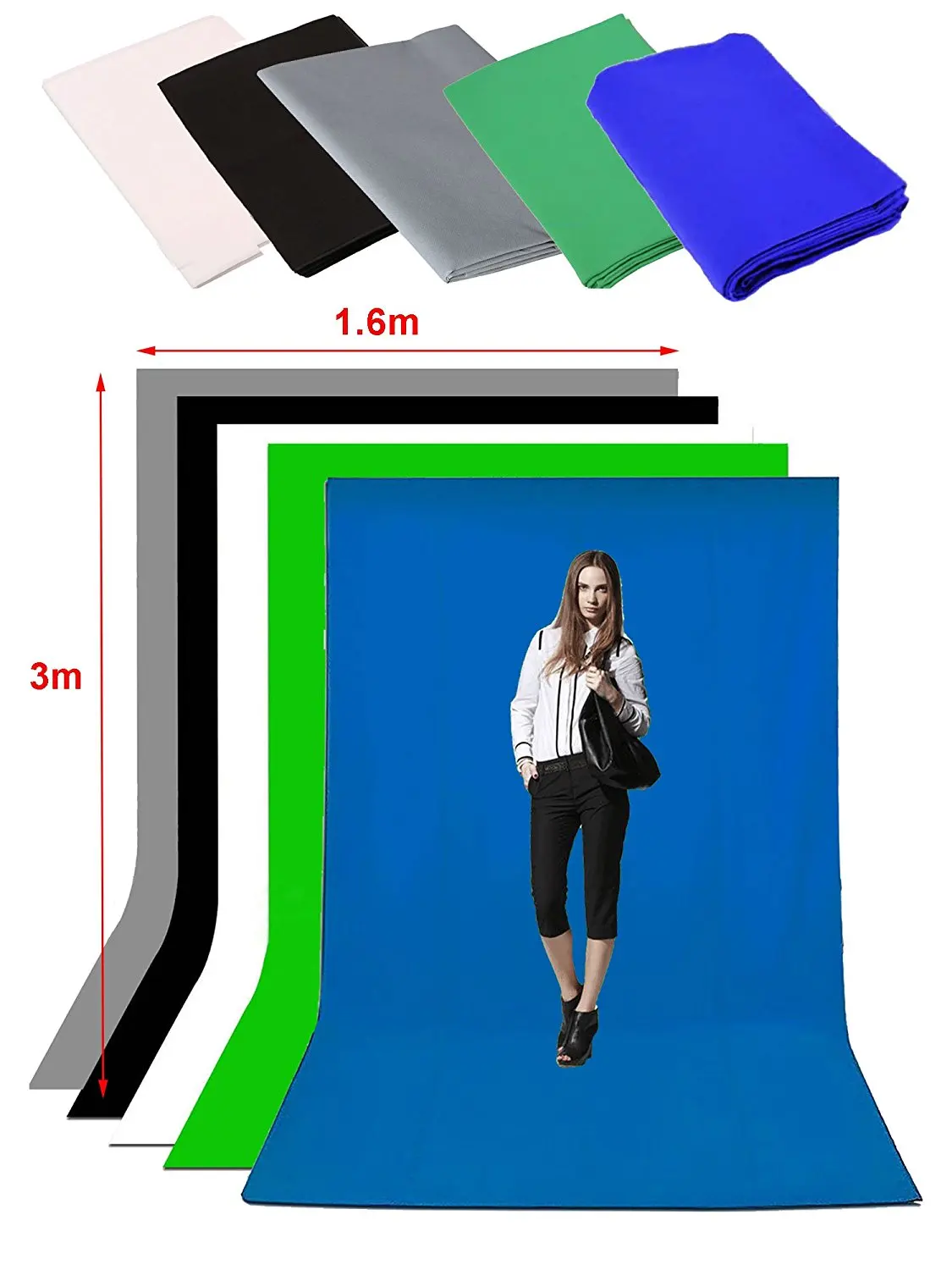 Abeststudio фотостудия зонтик непрерывного освещения Комплект 2x135 Вт лампа 5x1 6*3 м фоны