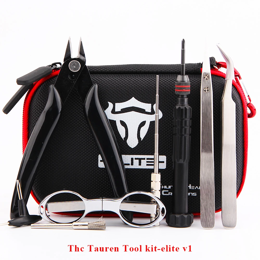 

THC Tauren tool kit elite v1 For Vape RTA RDA Atomizer DIY Tool Kit Ceramic/Pointed Tweezer ECigs Vape accessory vs coil father