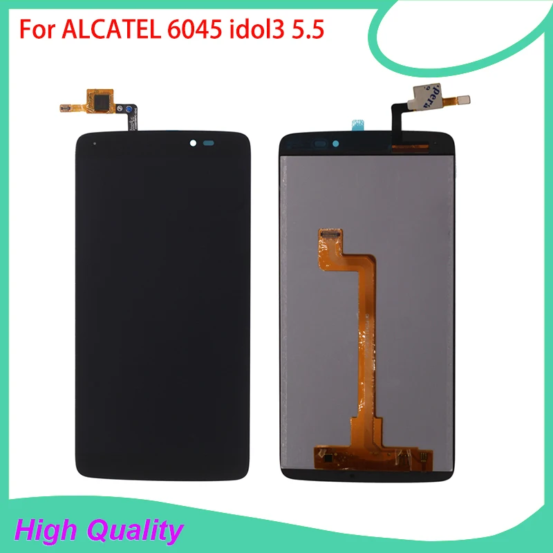 

10PC/LOT HotSelling LCD Display For Alcatel idol3 OT6045 6045 6045Y 6045F Touch Screen BlackColor 100%Guarantee MobilePhone LCDs