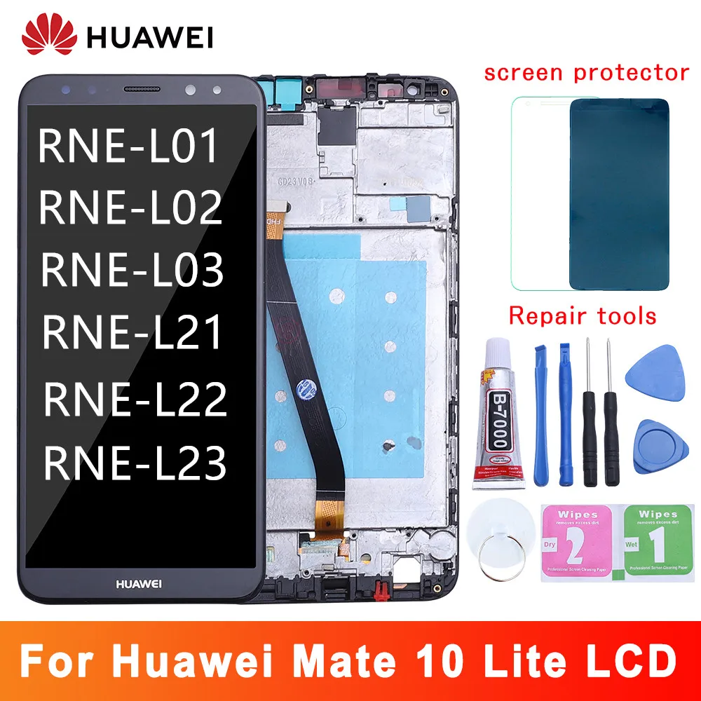 5," дисплей для HUAWEI Nova 2i lcd сенсорный экран с рамкой для HUAWEI mate 10 Lite lcd Nova 2i дисплей RNE-L21