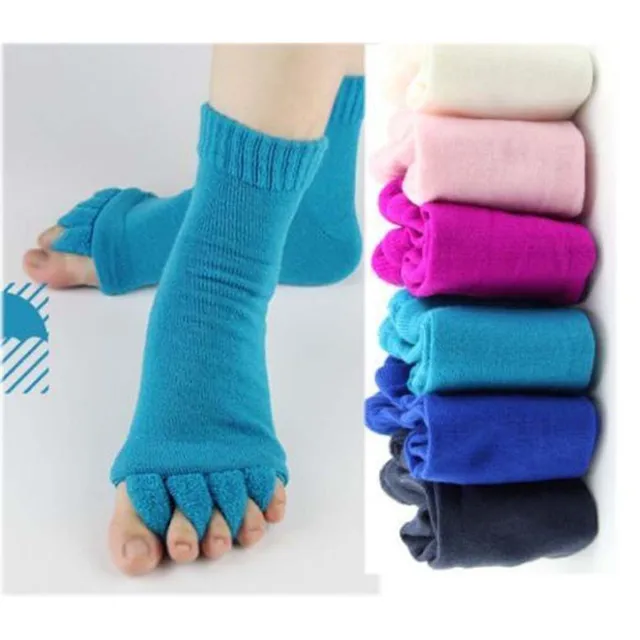 Five Toe Separator Socks Pedicure Sock Massage SPA Foot Alignment Socks for Pain Relief Bunions