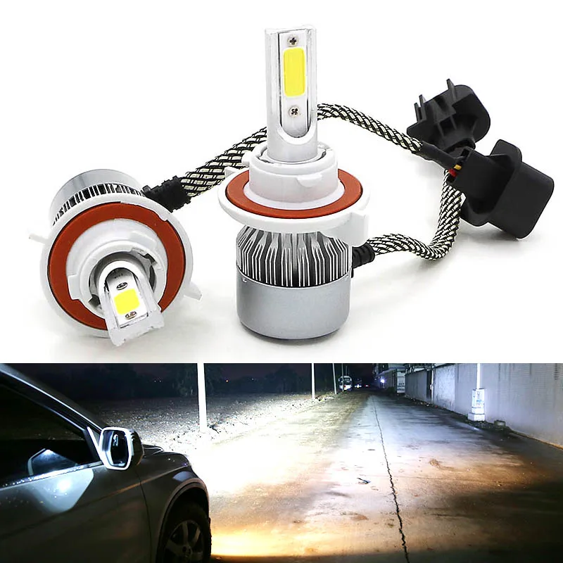 Edislight 72 Вт 7600LM H13 9008 светодиодный комплект фар фары дальнего и ближнего света для