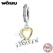 2017 nueva llegada 100% de la plata esterlina 925 amo marido cuelga charm fit pandora original pulsera de auténtico regalo del amante de la joyería