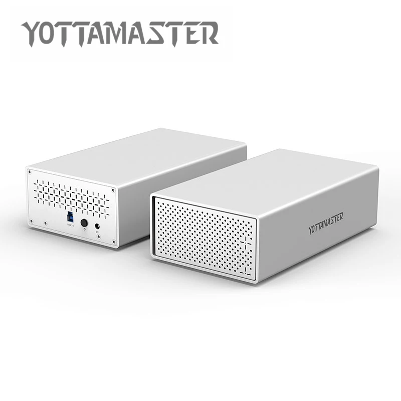 

Yottamaster HDD Case Aluminum 3.5inch Dual-bay Hard Drive Enclosure USB3.0 to SATA3.0 HDD Docking Station Support UASP 20TB