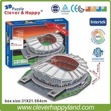 Умный и Счастливый 3D пазл Китай стадион 3D головоломка модель бумаги Шанхай Hongkou футбольный стадион DIY Головоломка Бумажная модель