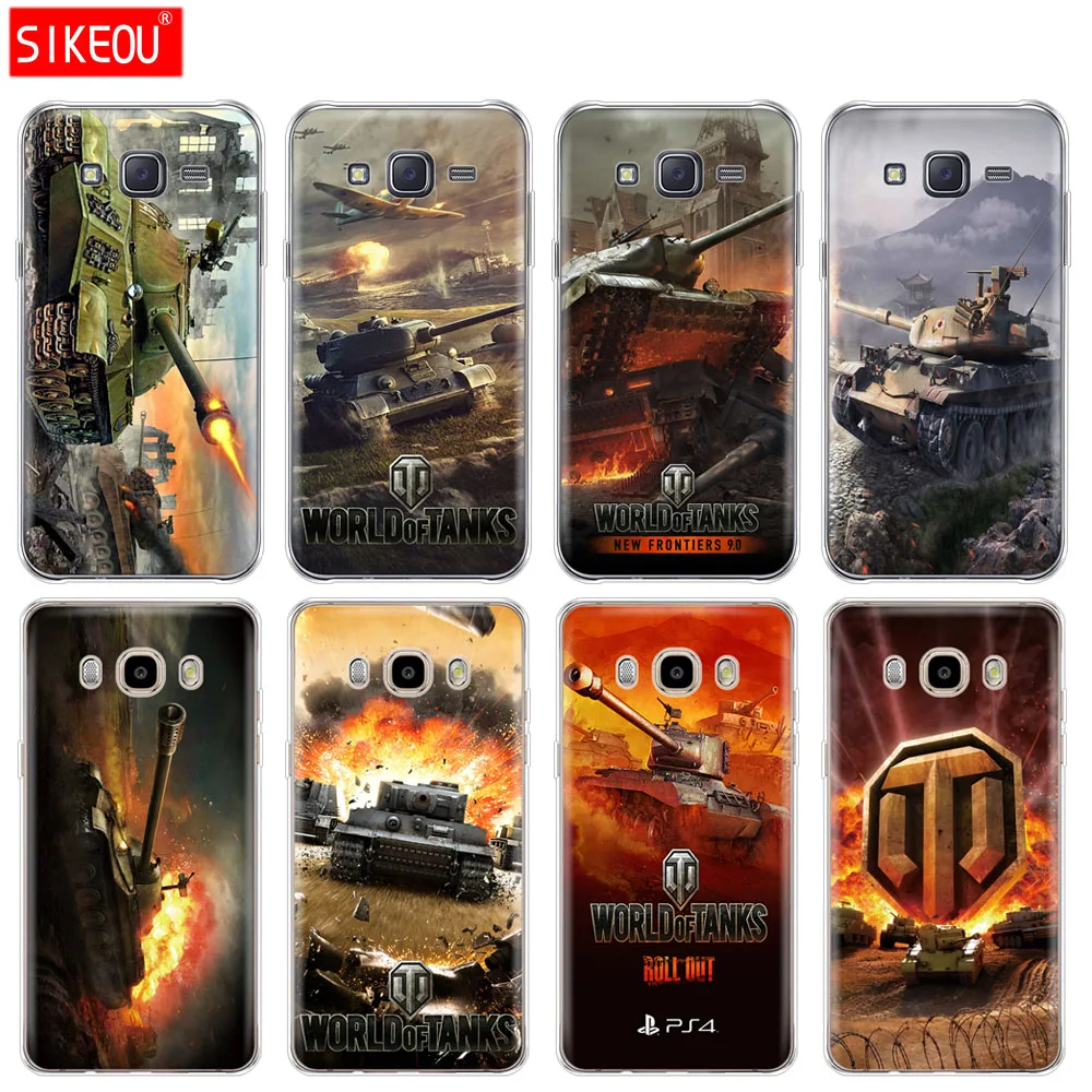 Силиконовый чехол SIKEOU world of tanks для Samsung Galaxy J1 J2 J3 J5 J7 MINI 2016 2015 prime | Мобильные