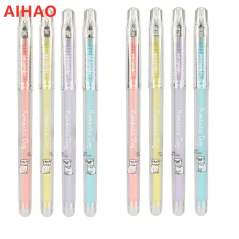 

2019 New Arrival AIHAO Brand Smooth Writing Pen 0.3.5MM Point Lovely Gel Pen 4pcs/lot Student Stationery Free Shipping
