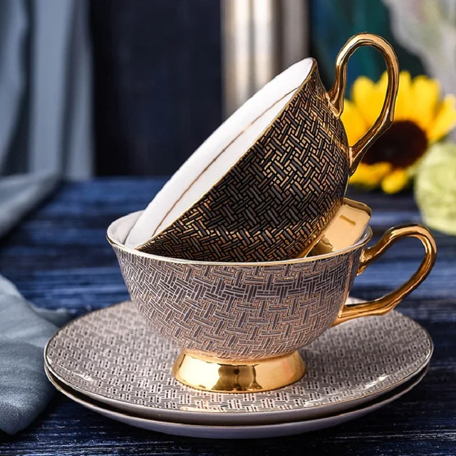 european style royal classic bone china coffee mug set coffee cup