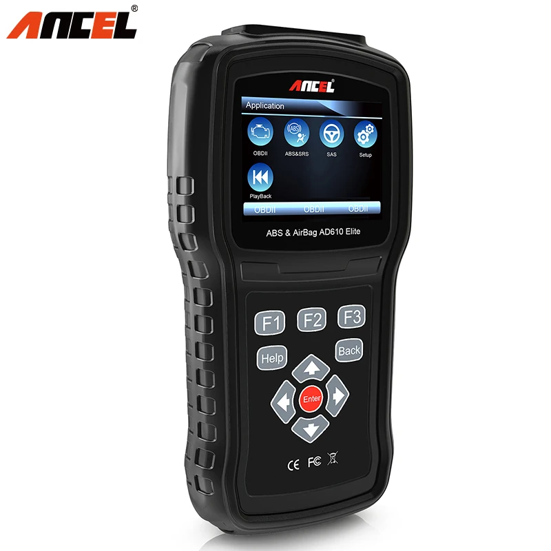 Ancel AD610 OBD2 Car Engine Diagnostic Tool ODB2 Automotive Scanner Crash Data Reset ABS SRS Airbag Air Bag Automotivo Scan Tool