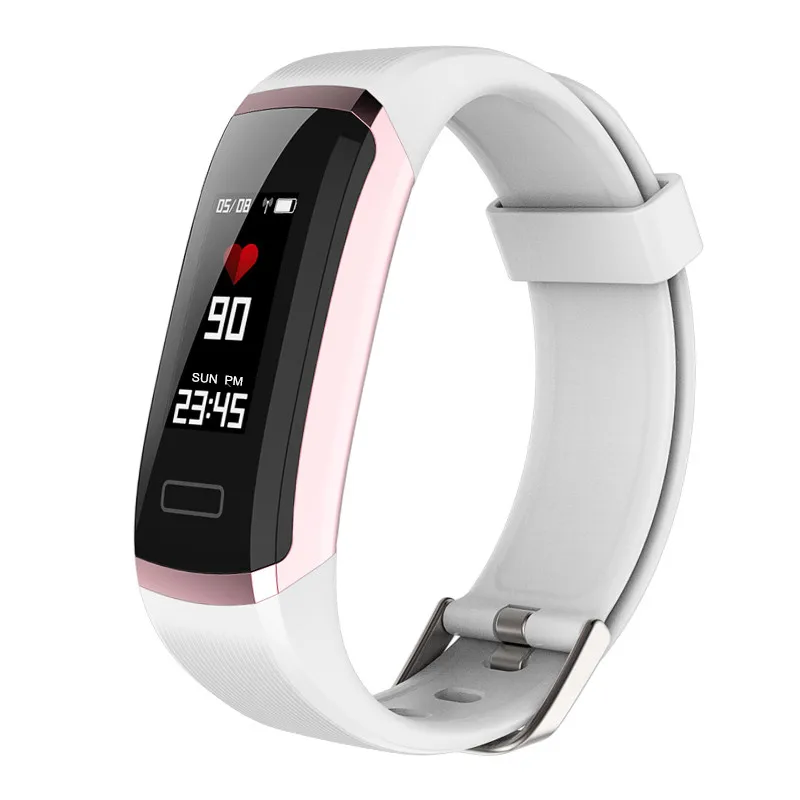 Letike цветной экран Смарт-браслет GT101 24 часа монитор сердечного ритма фитнес-трекер Bluetooth спортивные водонепроницаемые Смарт-часы - Цвет: white