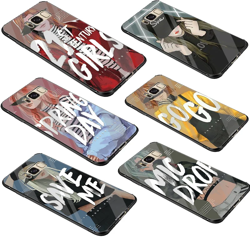 Gerleek стеклянный чехол для Samsung A10 A20 A30 A40 A50 A60 A70 S7 Edge S8 S9 Plus S10 Note 8 9|Чехлы-накладки| |