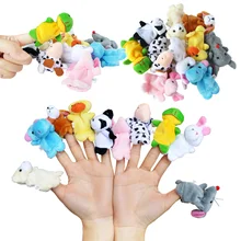 10 шт./лот плюшевые Животные палец комплект для детей, для маленьких детей, образование детей, развивающая игрушка на вид повседневных игр для кукольного театра игрушки для детей