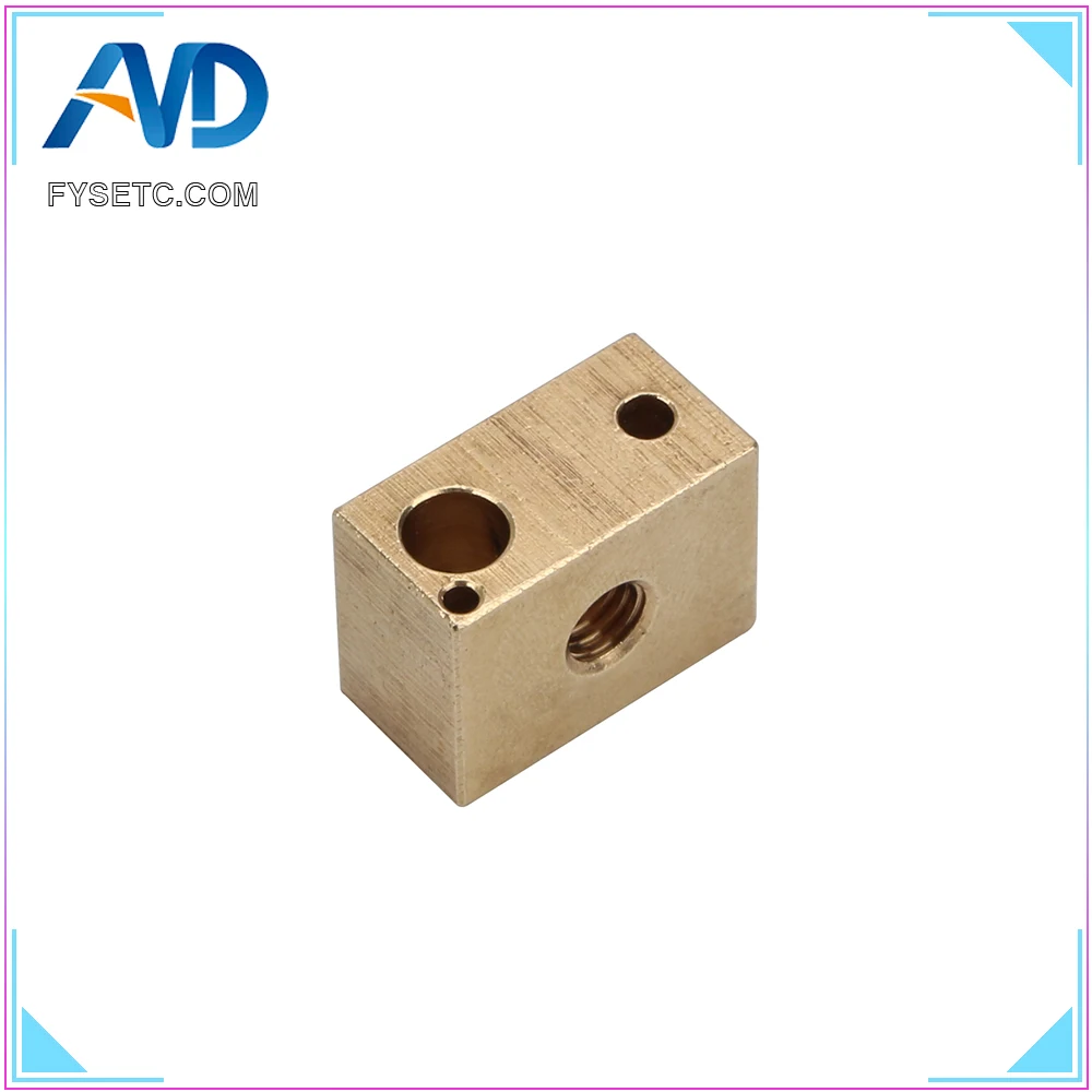 Медный латунный блок с подогревом для E3D copper Hotend 3d принтер высокотемпературная закаленная сталь V6 сопла Titan экструдер
