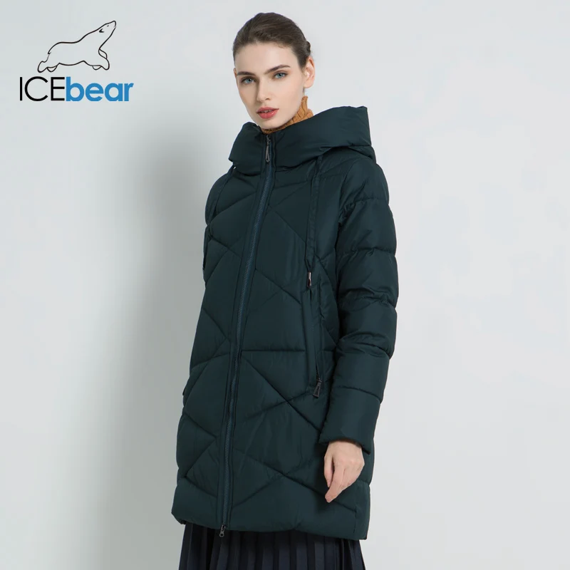ICEbear Новая зимняя женская куртка Толстая теплая женская куртка Стильное женское пальто Высококачественная зимняя женская одежда GWD18297I