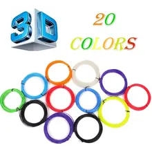 New 20pcs/set 200M 3D Printer Pen Filament ABS/PLA 1.75mm Plastic Rubber Consumables Material 3d pen filament Free ship
