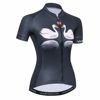 

Weimostar Cycling Jersey Women Racing Bike Clothing Ropa Ciclismo Lady Summer Bicycle Clothes SportswearBreathable black swan