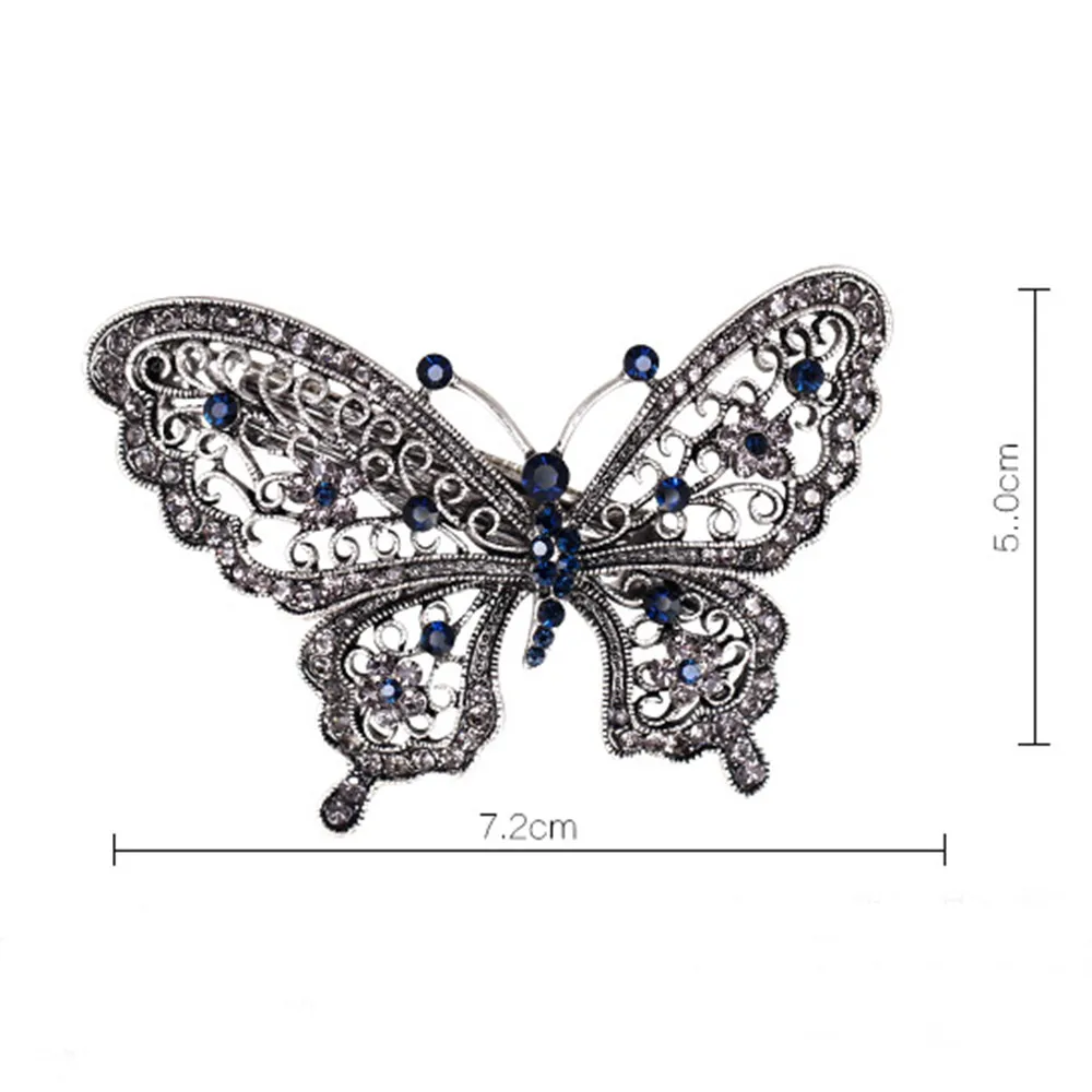 Новинка, стразы в форме бабочки, заколка для волос для девочек, красивые аксессуары для волос, Свадебный костюм невесты, модный головной убор