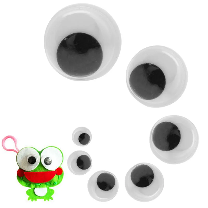 

100PCS Wiggly Wobbly Googly Eyes Self-adhesive Scrapbooking Crafts