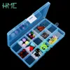 2017 NEW 17.4*9.8*2.2cm 15Cells 5 Colors  Button&Jewel Case Transparent Color DIY Organizer Box Splittable Plastic Storage Boxes ► Photo 3/6