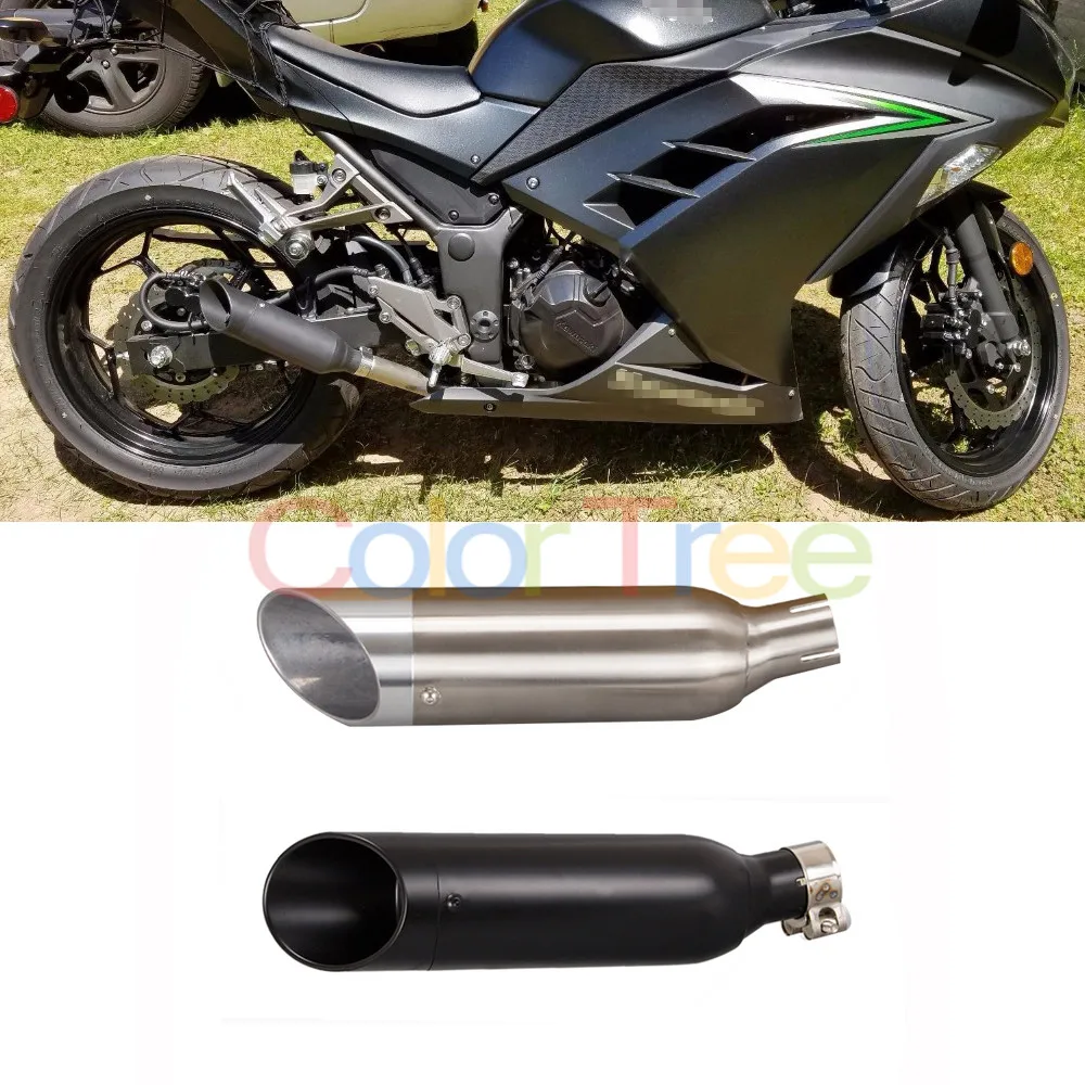 

Motorcycle Muffler Link Pipe Exhaust Muffler Middle Pipe Connector Adapter Stainless steel For KAWASAKI NINJA300 EX300 2013-2017